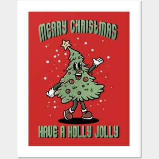 Merry Christmas Retro Posters and Art